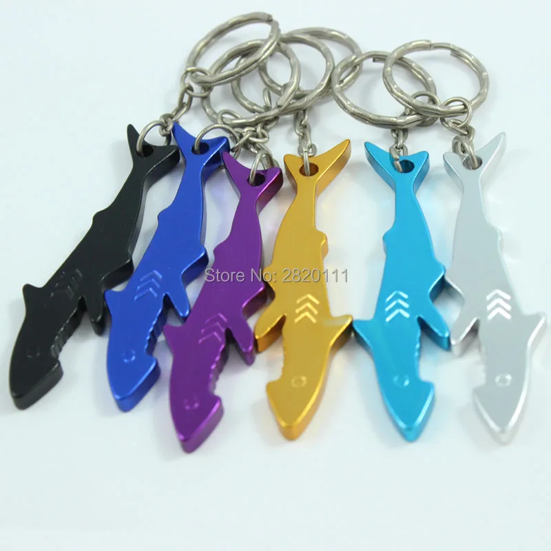 Оптовая продажа 12 шт алюминиевый сплав Акула металлический открывалка для