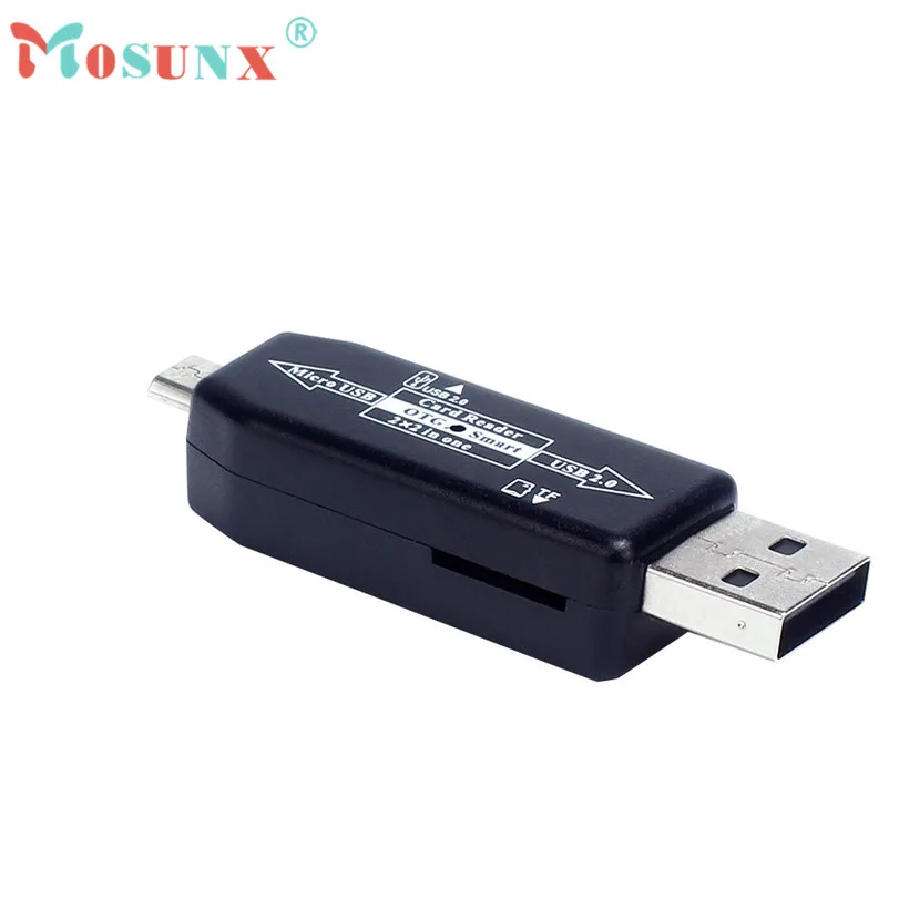 Горячая продажа MOSUNX кард ридер Подарки OTG Micro USB TF концентратор адаптер для Android