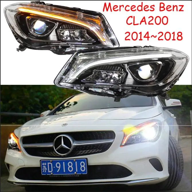 picture Автомобильная фара bemper для Mercedes-Benz CLA фара cl200 все в светодиодный 2018y автомобильные аксессуары для GLA противотуманные фары - Цвет: picture