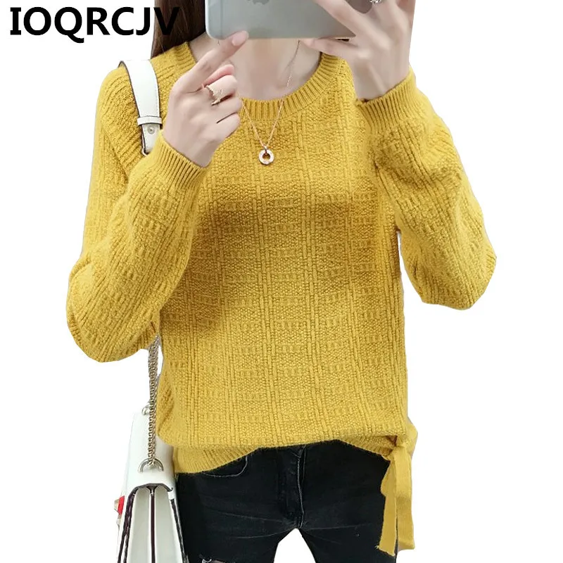 

2019 Autumn Winter New Sweater Women Long Sleeve Pullover Female O-Neck Sweaters Casual Knitted Sweaters Pull Femme Jumpers R539