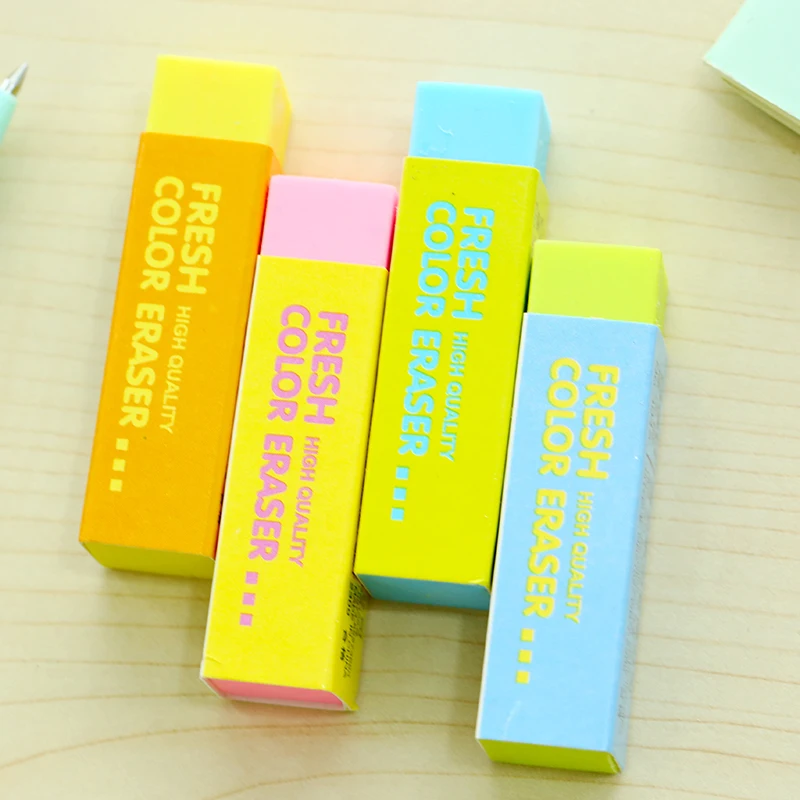 4 шт. разных цветов набор ластиков счастливого пути ПВХ 4B высокого качества