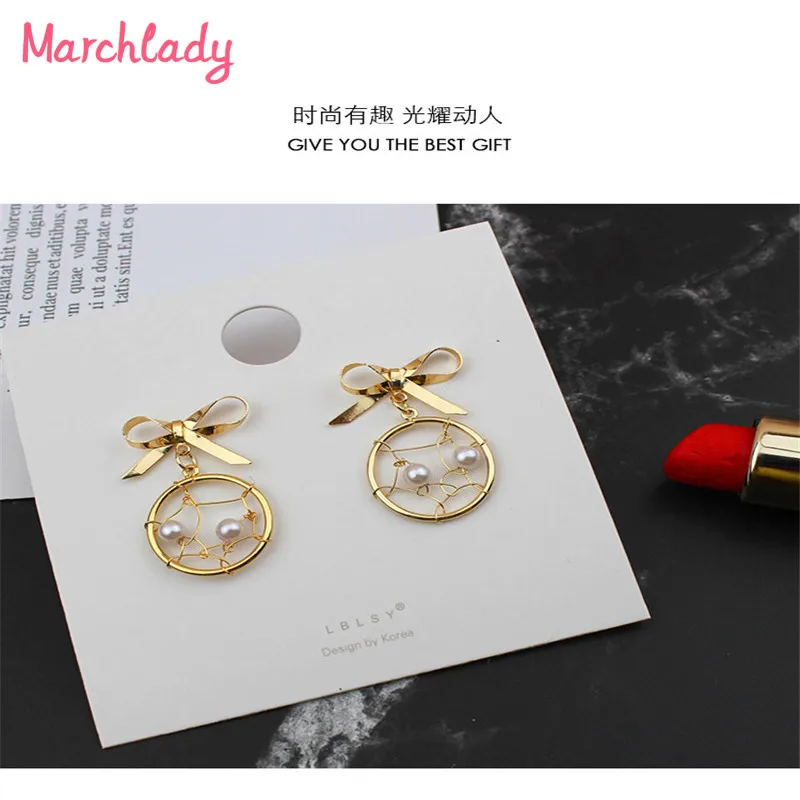Brand Fashion Earrings For Women Zinc Alloy Gold Color Bowknot Lovely Korean Design Elegant Long Dangle Earring Aliexpress | Украшения и