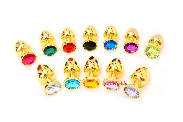 Гладкие золотые бусинки из нержавеющей стали металлическая Анальная пробка