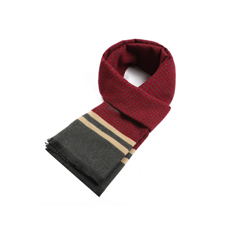wine red Couverture, модный дизайн, пчела, мужской шарф, бренд, люкс класс, Бизнес Стиль, Повседневный, Cachecol, кашемир, хлопок, Мужская шаль, обёрточная бумага, зимние шарфы - Цвет: wine red