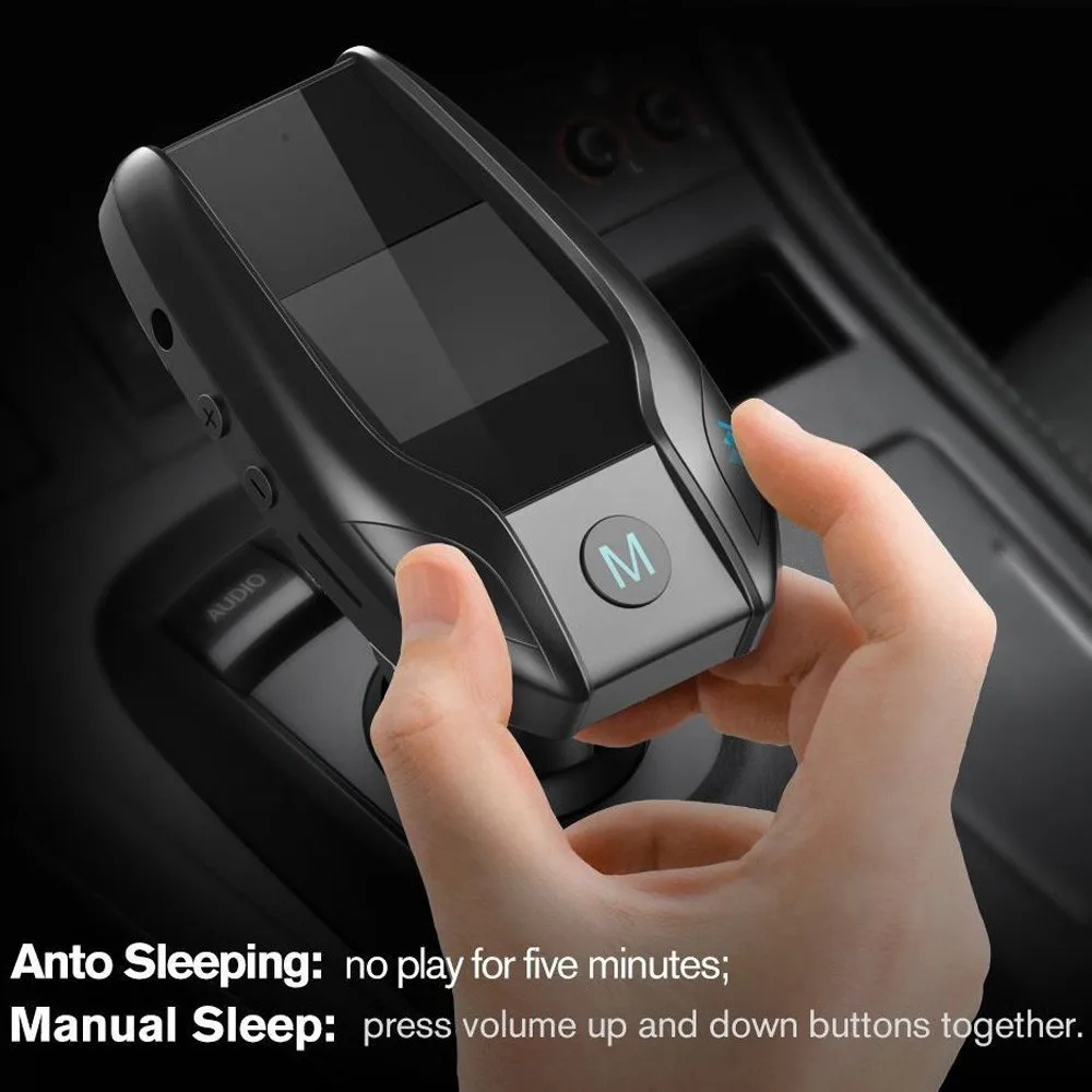 Автомобильный комплект Handsfree беспроводной Bluetooth fm-передатчик lcd MP3-плеер USB зарядное устройство Hands Free поддержка AUX вход и выход 2019617