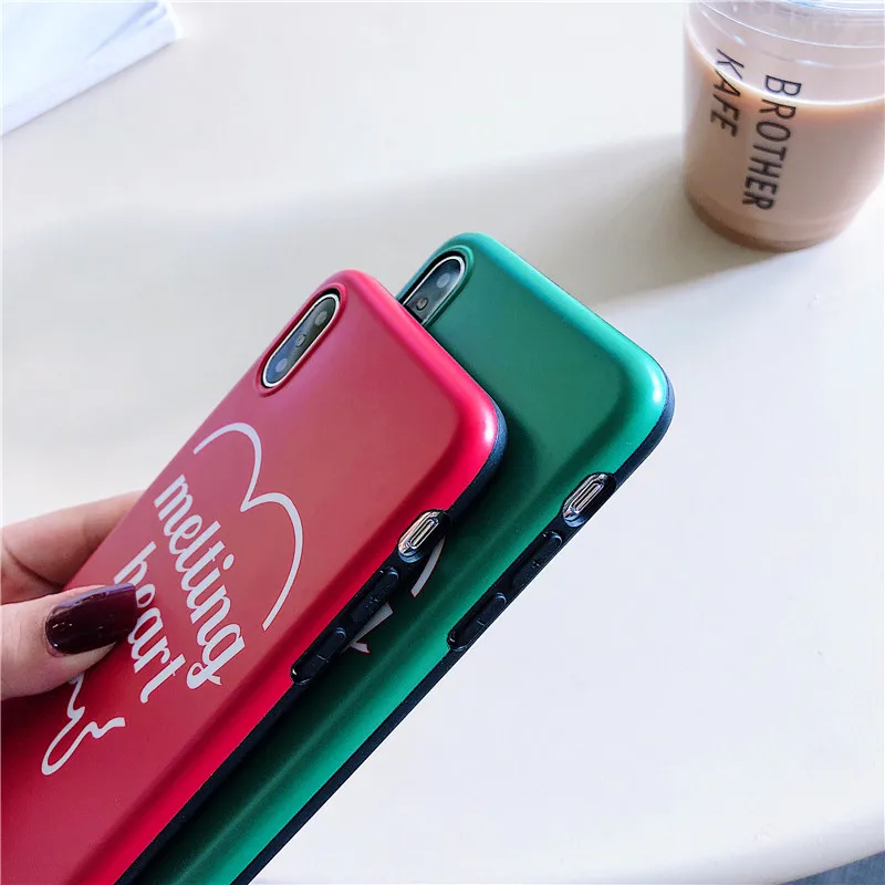 Fashion Phone Case For iphone 6 7 6s XS Max XR X 8 Plus Cover Soft TPU Melling Heart Love Fundas |