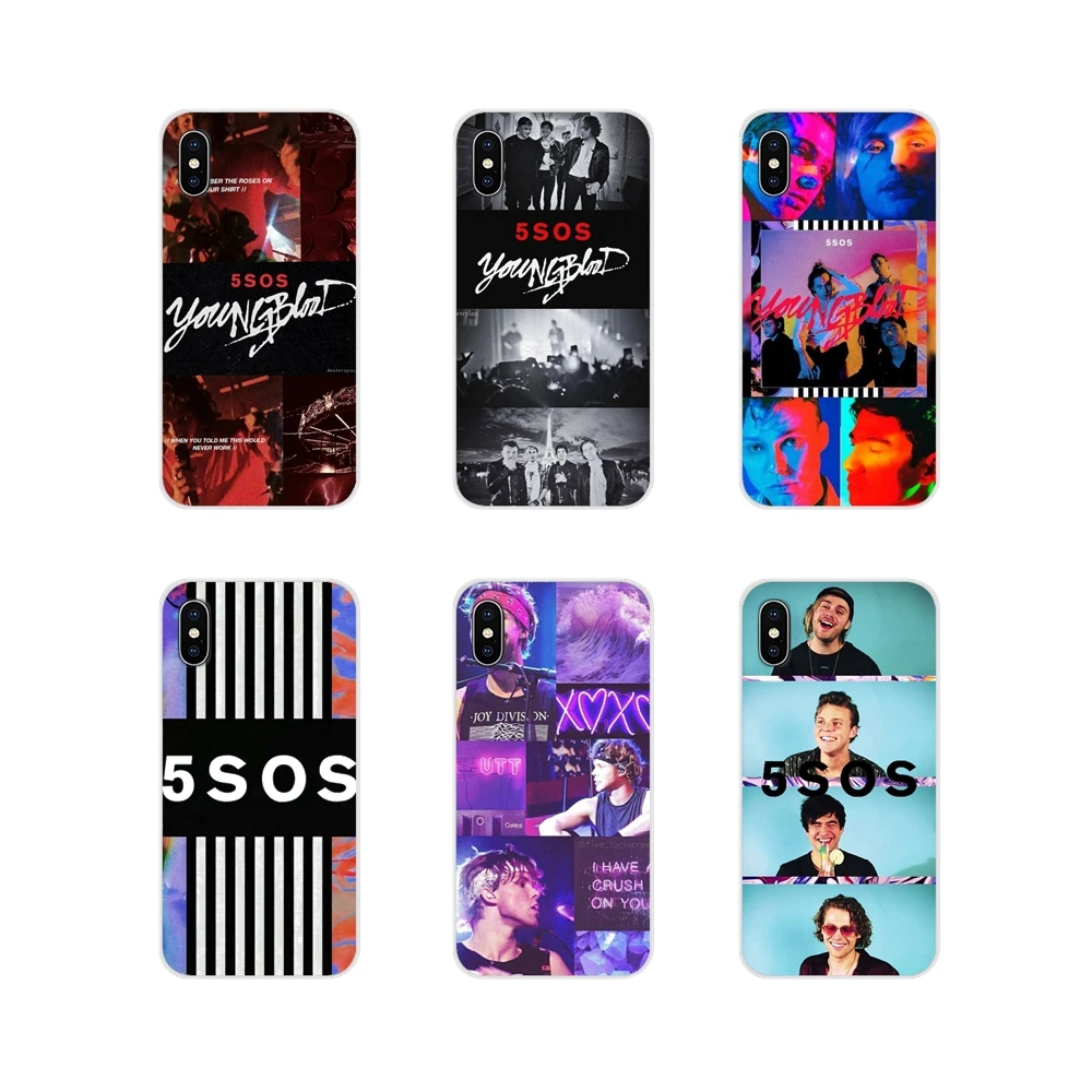 5SOS аксессуары чехлы для телефонов Чехлы Samsung Galaxy S4 S5 MINI S6 S7 edge S8 S9 S10 Plus Note 3 4 5 8