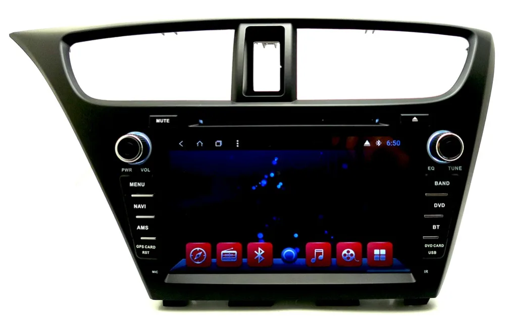 CARBAR 8 &quotHD 1024*600 Android 7 1 Автомобильный DVD Радио GPS стерео Navi аудио плеер для Honda Civic