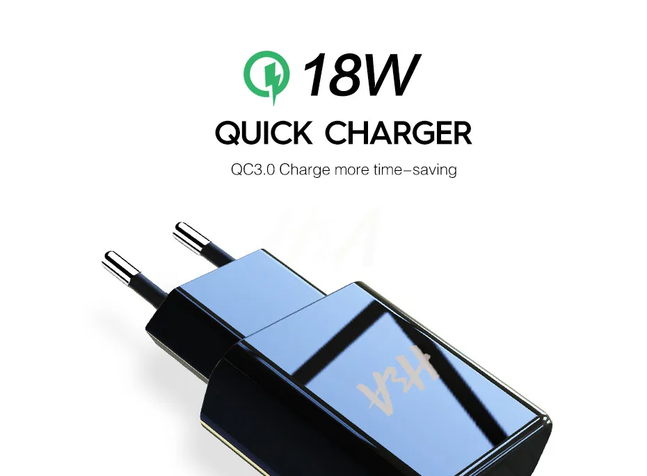H& A Quick Charge 3,0 18 Вт QC 3,0 USB зарядное устройство адаптер ЕС Путешествия стены мобильного телефона зарядное устройство для iPhone samsung Xiaomi huawei Redmi