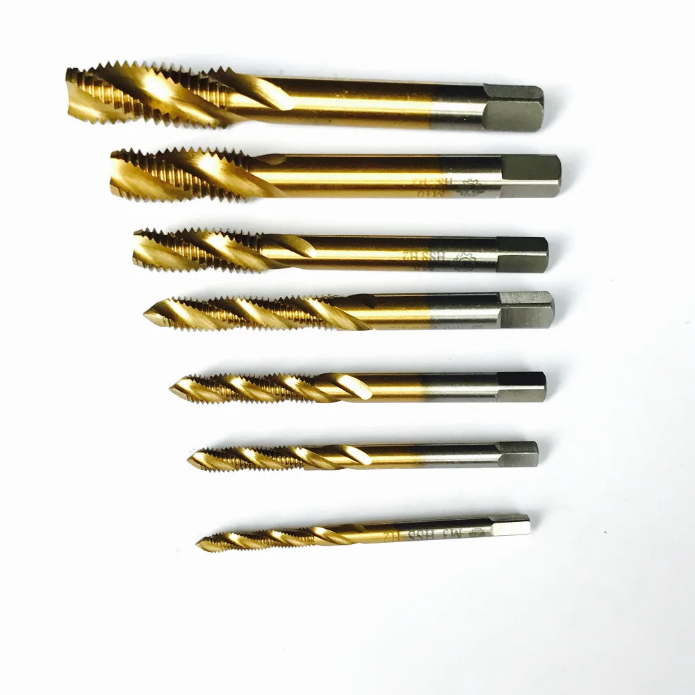 Высокое качество HSS6542 полный CNC grinded 7 шт машина спиральный кран винтовые краны