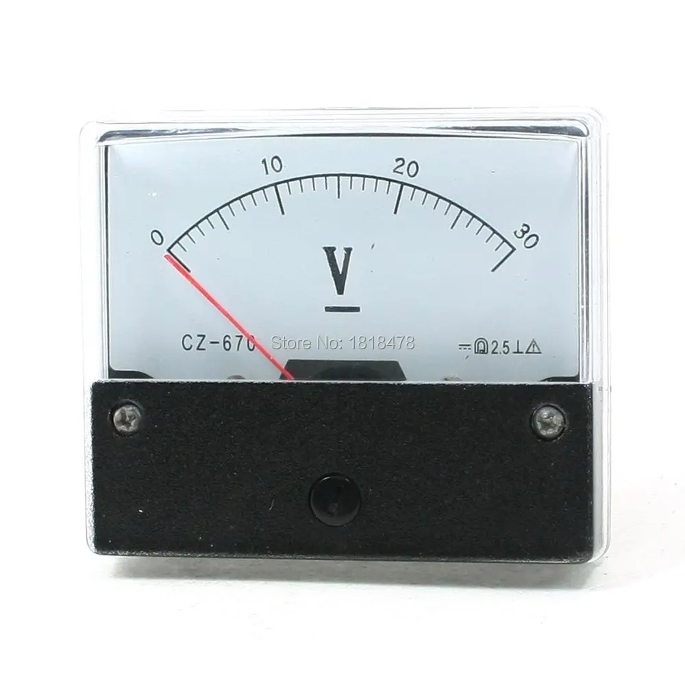 DH 670 DC 0 30V Аналоговый игольчатый вольтметр 60*70 мм|panel meter voltmeter|dc 0-30vpanel |