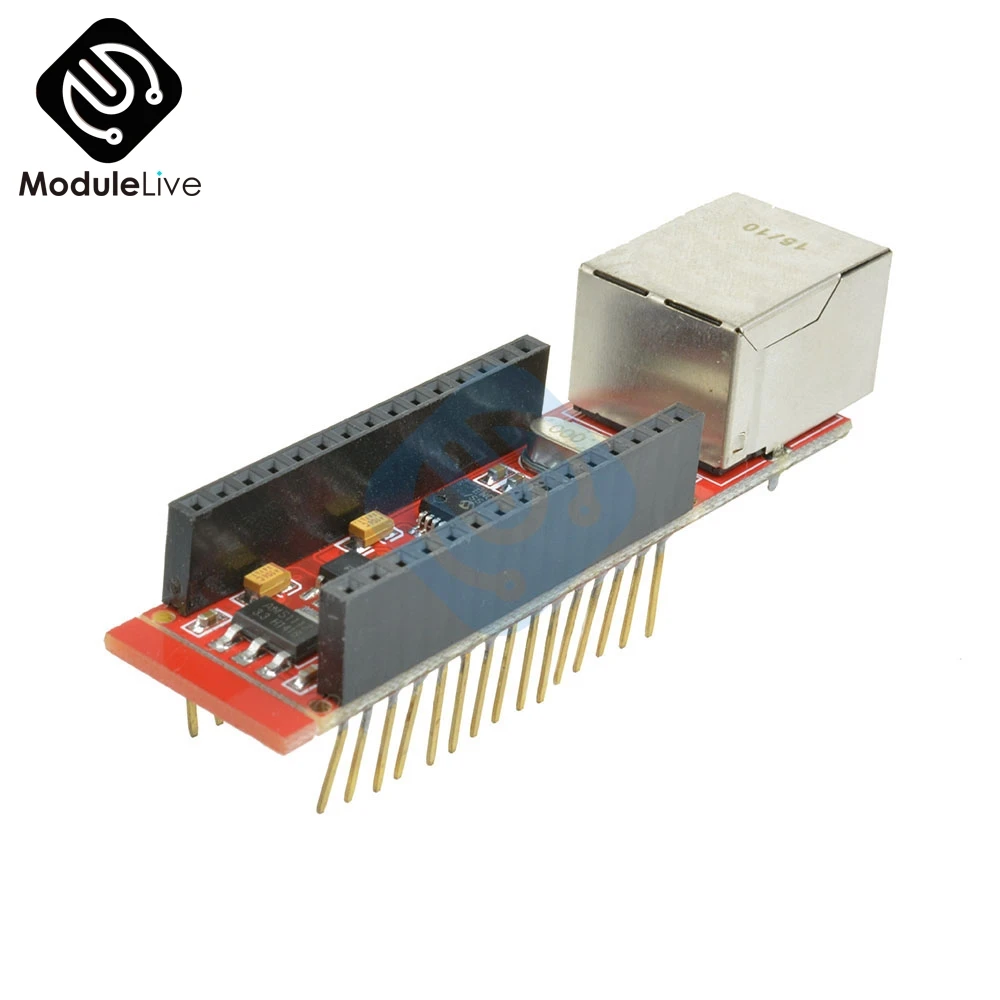 5 шт. ENC28J60 Ethernet щит V1.0 для Arduino Nano микрочип HR911105A RJ45 V3 веб Серверный модуль|Детали и