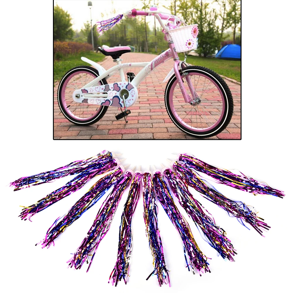 

10pcs new 34cm*2cm Colorful Streamers Tassels Bicycle Bike Cycling Tricycle Kid Girl Handlebar