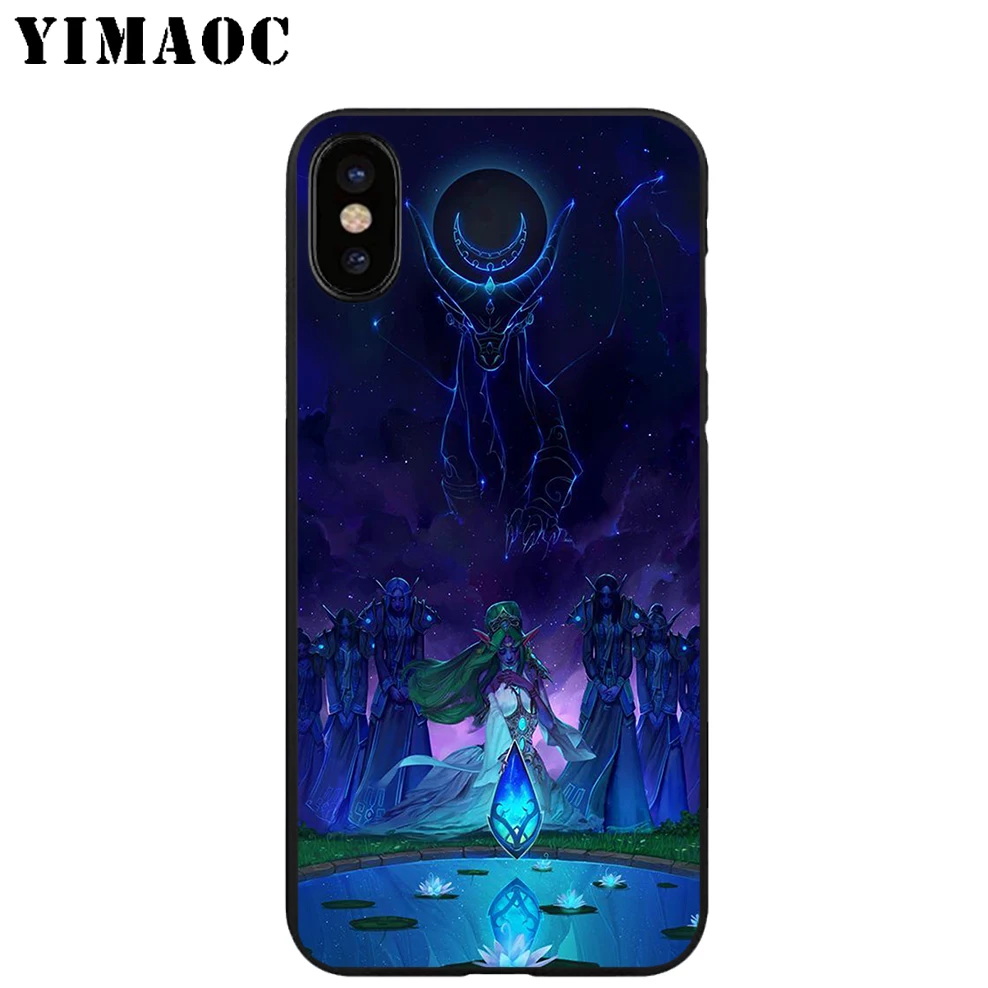 YIMAOC World of Warcraft мягкий черный силиконовый чехол из ТПУ для iPhone X или 10 8 7 6 6S Plus 5 5S SE Xr
