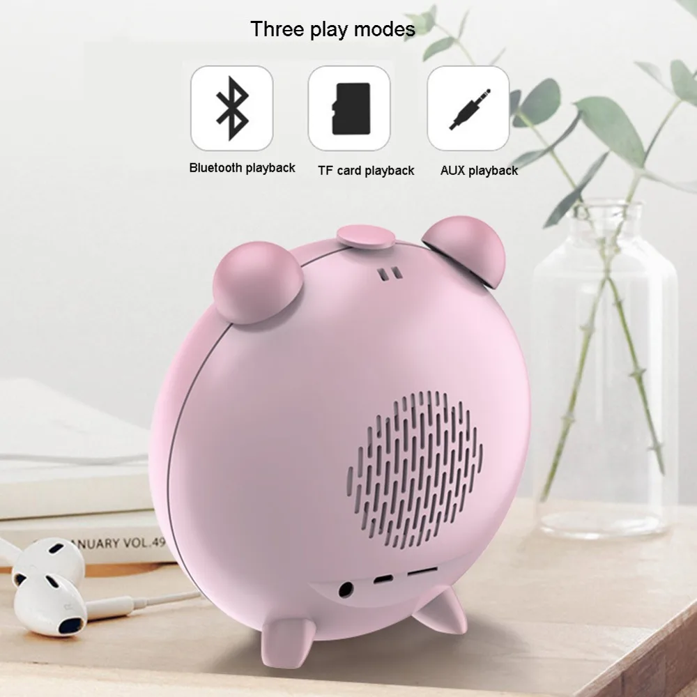 Беспроводная колонка Bluetooth 5 0 цифровой дисплей светодиодный ные часы светильник