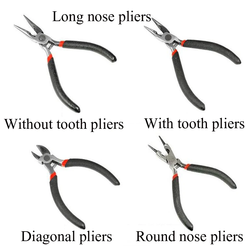 

Hot 4 types mini Electronic Pliers With spring Long nose Diagonal Round nose Pliers Cutting Pliers Cable Wire Cutter Repair tool