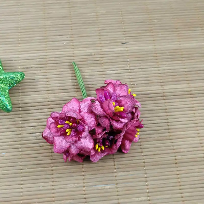 Mei red 6 шт. A noiva cocar flor cocar doce caixa повязка на голову decorativas flores artificiais flores buques DE rosas simulacao - Цвет: Mei red
