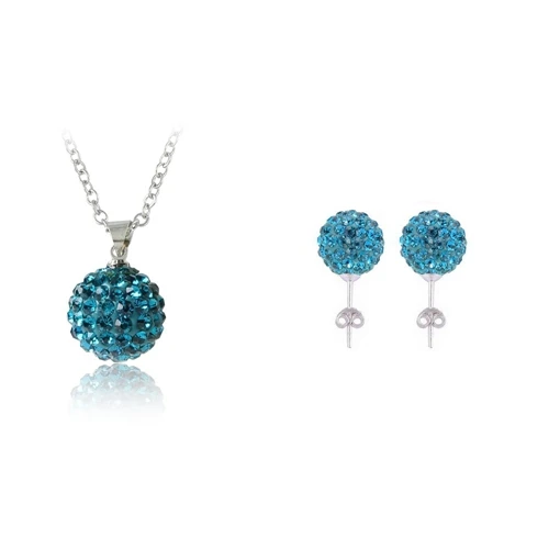 Оптовая продажа ювелирных комплектов глины ожерелье/серьги кристалл AB шарики Clay