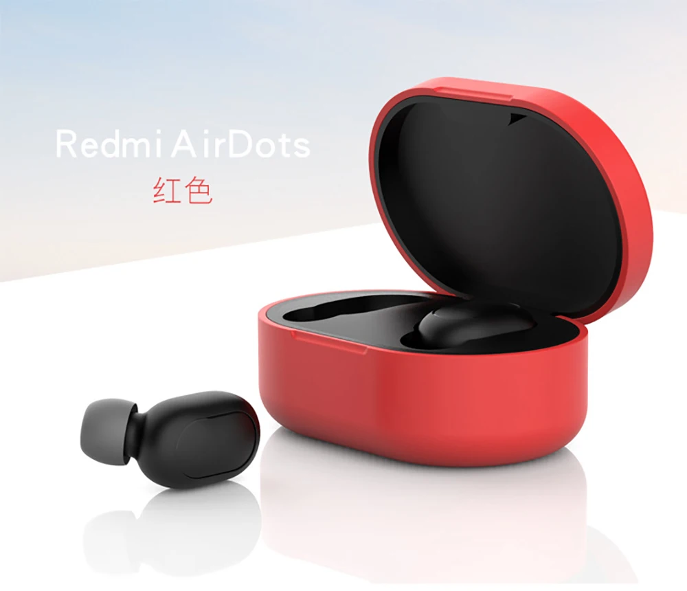 Силиконовый чехол для Xiaomi Mijia Redmi Airdots Молодежная версия Bluetooth наушники TWS защитный чехол для зарядки мягкий чехол из ТПУ
