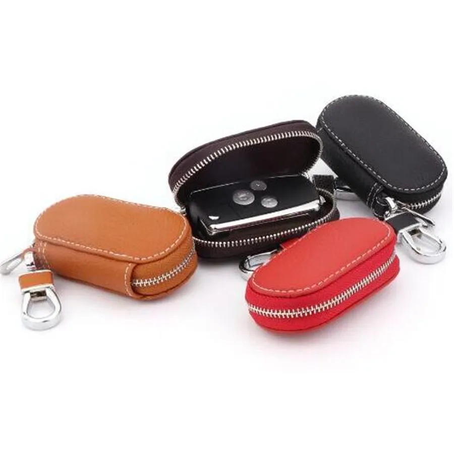 Чехлы сумки для ключей Кожаные чехлы с верхним слоем модный универсальный умный