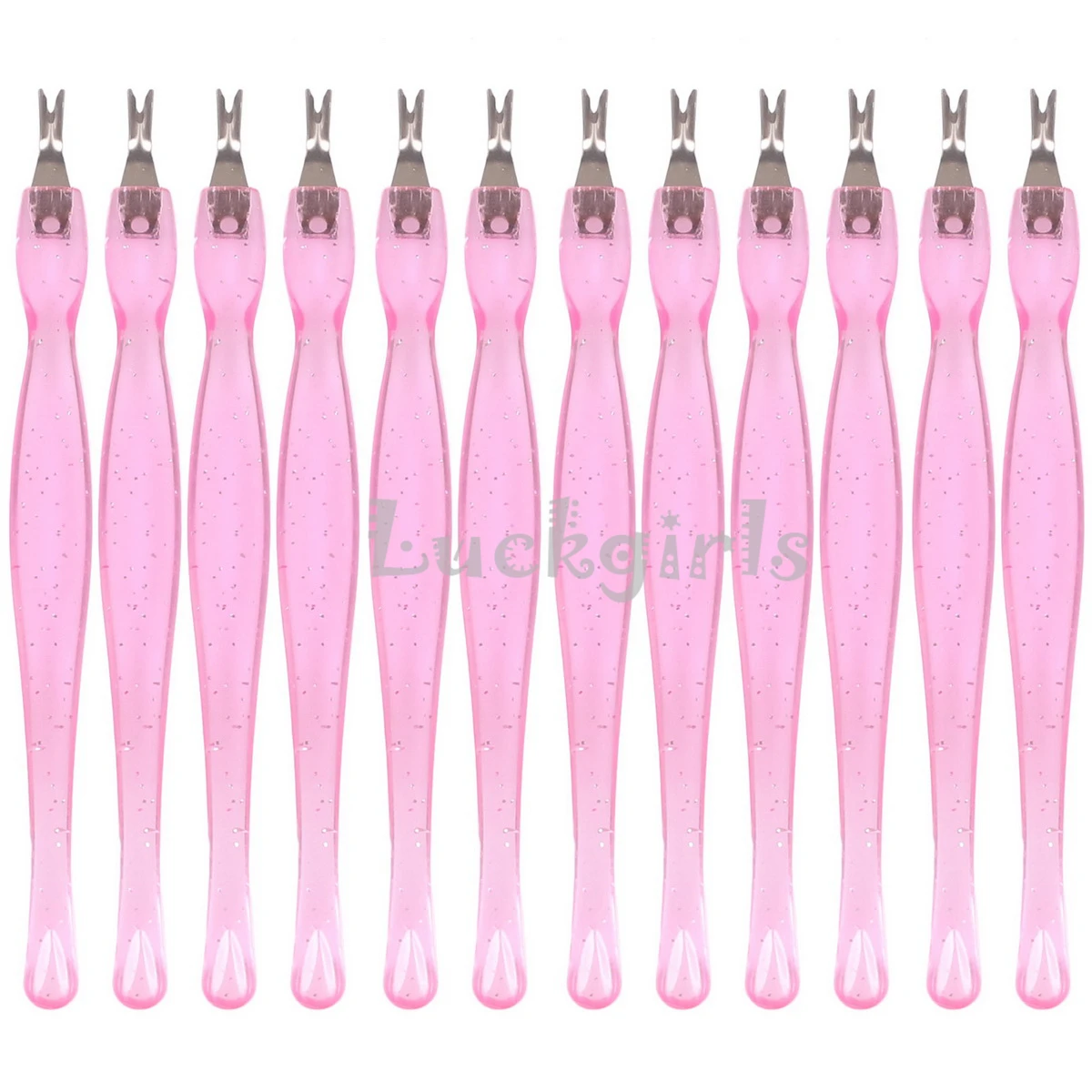 12 шт. розовая косметика для дизайна ногтей Педикюр вилка омертвевшей кожи
