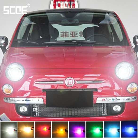 SCOE W5W 2x12SMD DC12V 2835 Светодиодный автомобильный Стайлинг передсветильник боковой