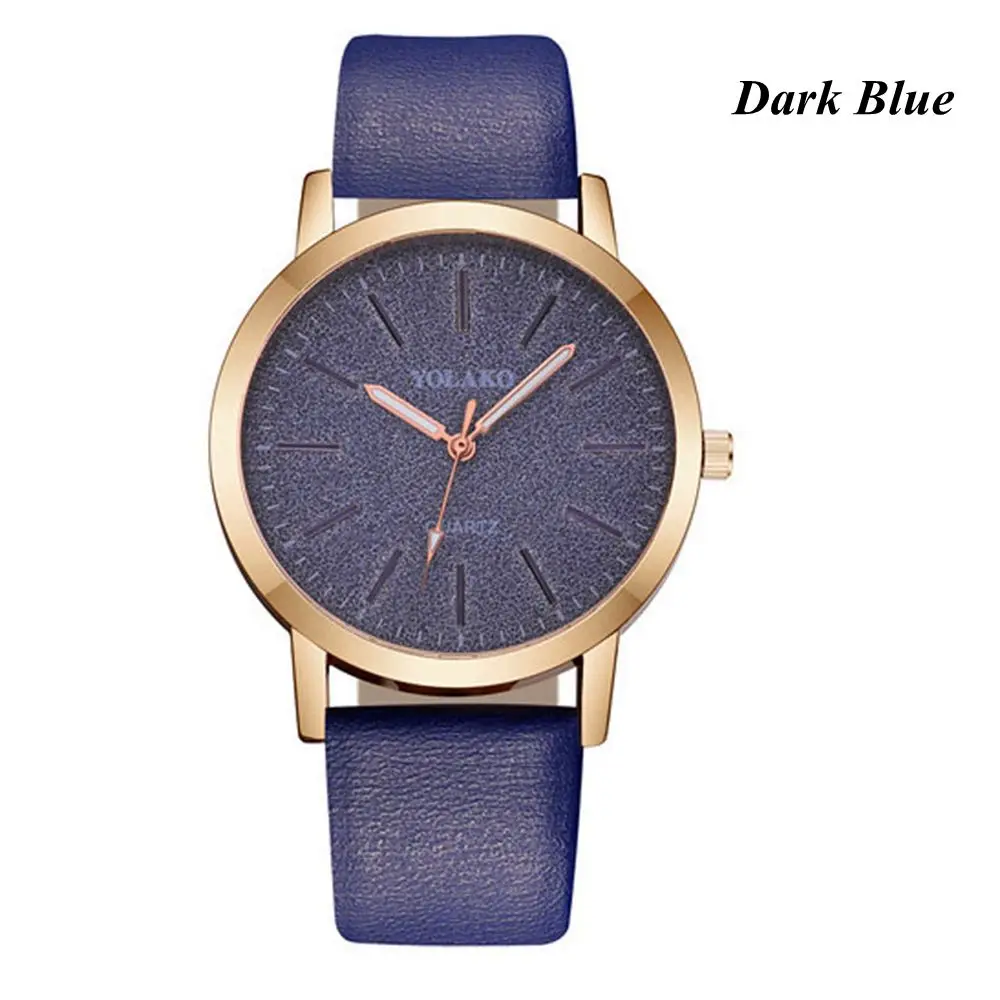 dark blue Лидер продаж модные женские туфли Звезды Луна звездное небо часы Повседневное класса люкс YOLAKO брендовые кожаные Стразы Часы Relogio Feminino - Цвет: dark blue