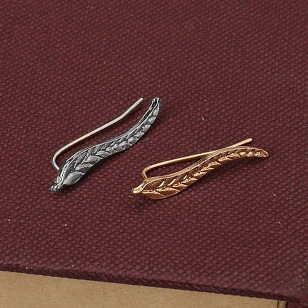 1 пара женские модные серьги с металлическим листом клипсы для ушей подарок на
