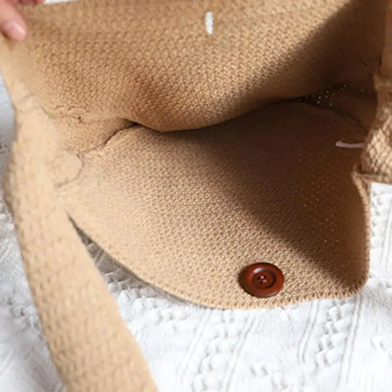 Модная плетеная Сумка из шерсти круглая винтажная сумка через плечо ручные сумки