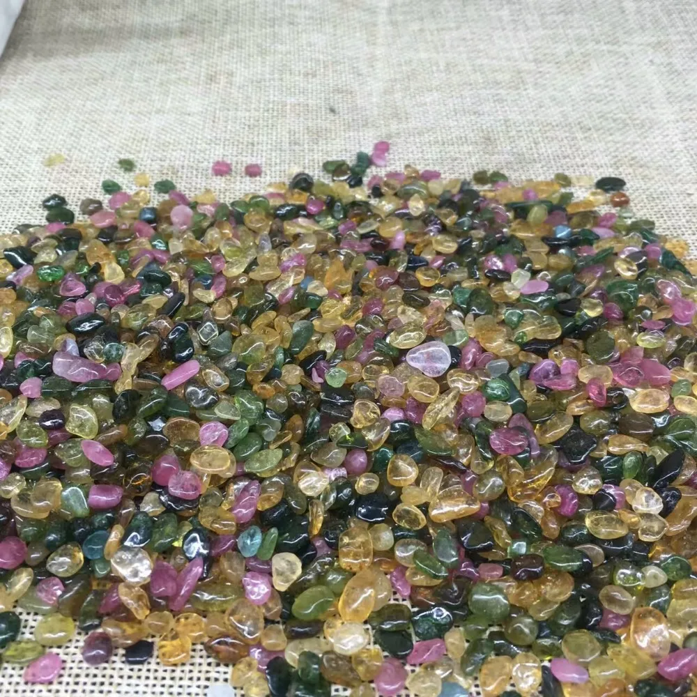 Оптовая продажа натуральный желтый и зеленый турмалин хрустальный камень горный