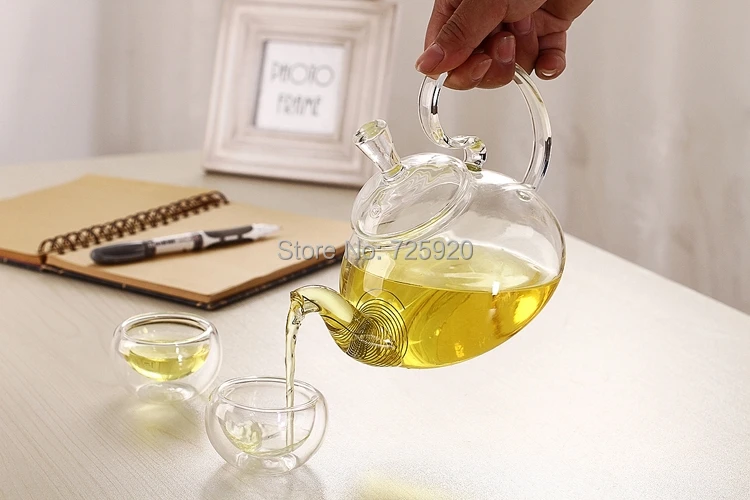 7 шт./компл. высококачественный термостойкий стеклянный чайник 1 шт. + 6