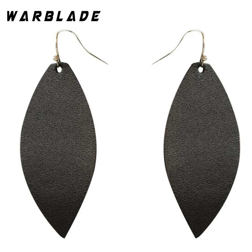 

WBL 10 Pair Fashion Colorful Leaf Leather Earrings For Women Vintage Bohemia Long Drop Dangle Earring Statement Earrings