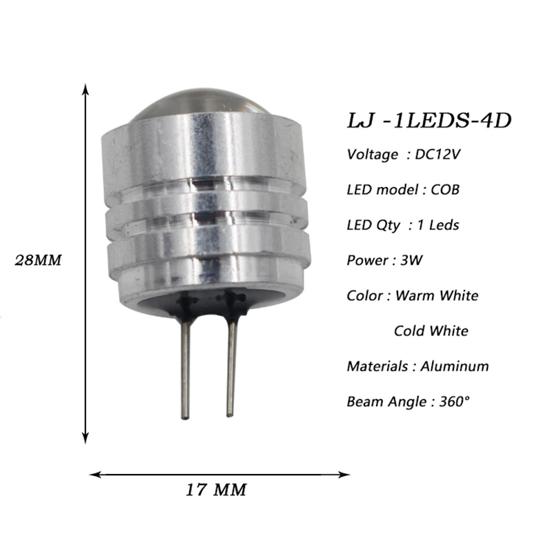Litwod 2 шт. Автомобильный Алюминиевый НЛО тип бар светодиодный G4 DC12V 3 Вт Холодный