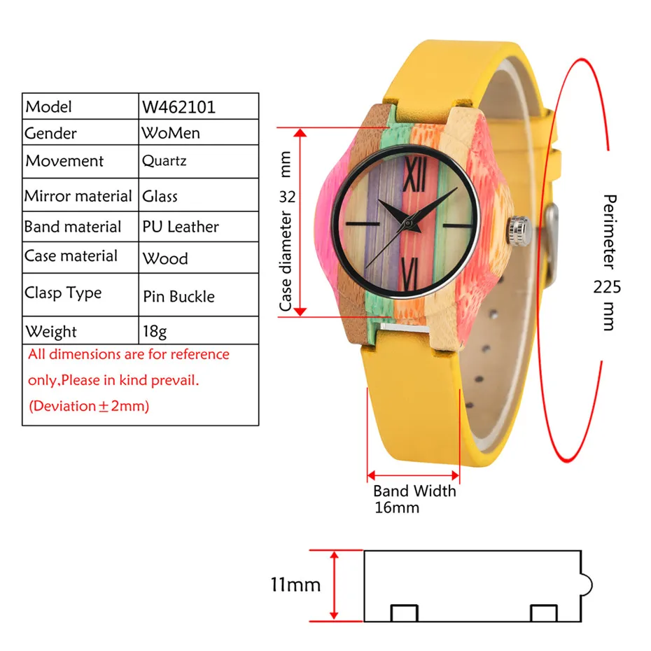 Trendy Lady Watch Quartz Movement Unique Yellow PU Leather Watch Strap Simple Roman Numerals Display Women's Watches Top Gift