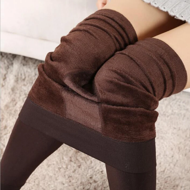 2020 леггинсы с высокой талией утепленные бархатные зимние теплые штаны для женщин бесшовные супер тянущиеся