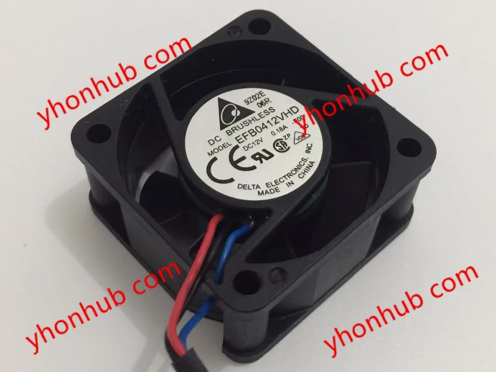 Охлаждающий вентилятор для сервера Delta Electronics EFB0412VHD F00 DC 12 В 0,18 а 40x40x20 мм