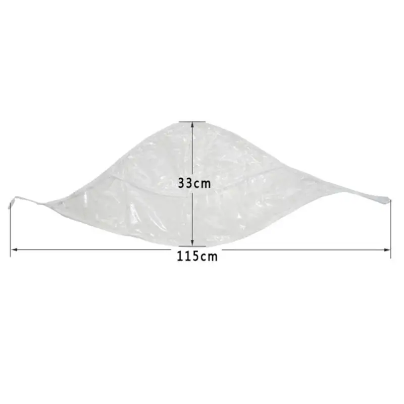

Creative Unisex Plastic Rain Transparent Visor Hat Foldable Kids Hiking Fishing Waterproof Windproof Hair Protection Bonnet Cap
