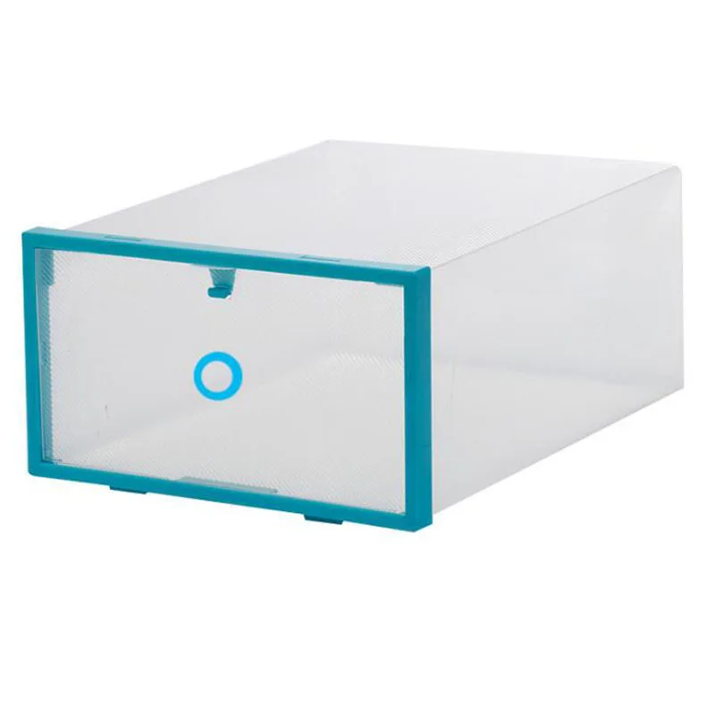 

100Pcs Transparent Shoes Box Rectangle PP Shoes Organizer Home Storage Plastic Storage Box Living Room Drawer ZA6284