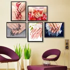 Современная модная красочная Картина на холсте для ногтей, плакаты, настенные картины для маникюра, украшения дома, без рамки DP0375