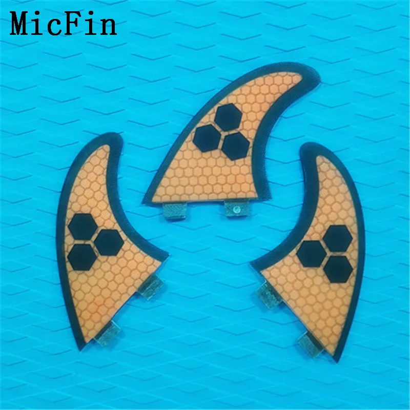 M-G5 Micfin quillas surf вафельная fcs плавники стекловолокна досок для серфинга плавники три ребра размер M-G5
