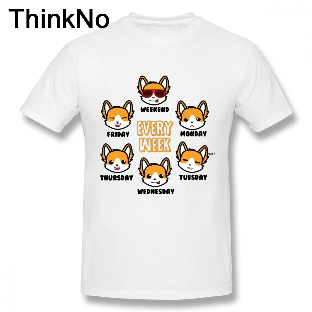 Модная мужская футболка Corgi каждую неделю модная одежда из органического хлопка
