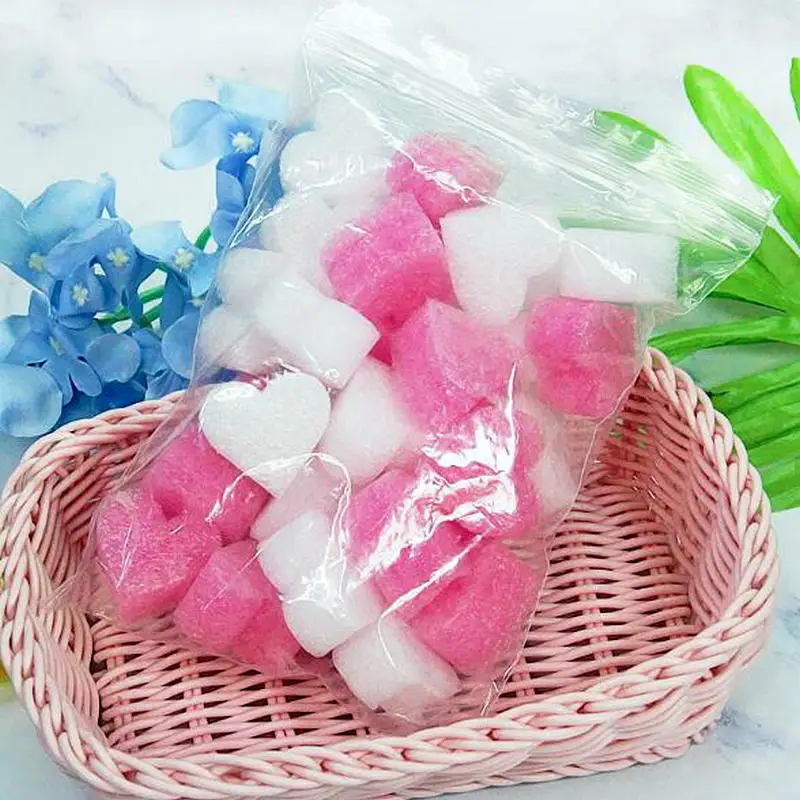 30 шт. розовое сердце пены DIY Крафтовая Подарочная коробка Декор белыми сердечками