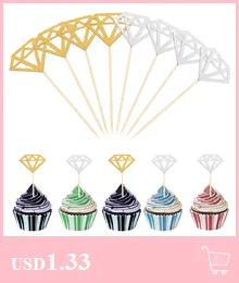Transparent Confetti Love Heart Star Crown Mermaid Tail Cloud Shape Cup Cake Topper Valentine Children's Day Party Decorations