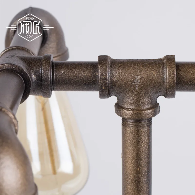 Лофт американский промышленный стиль индивидуальная труба настольная лампа