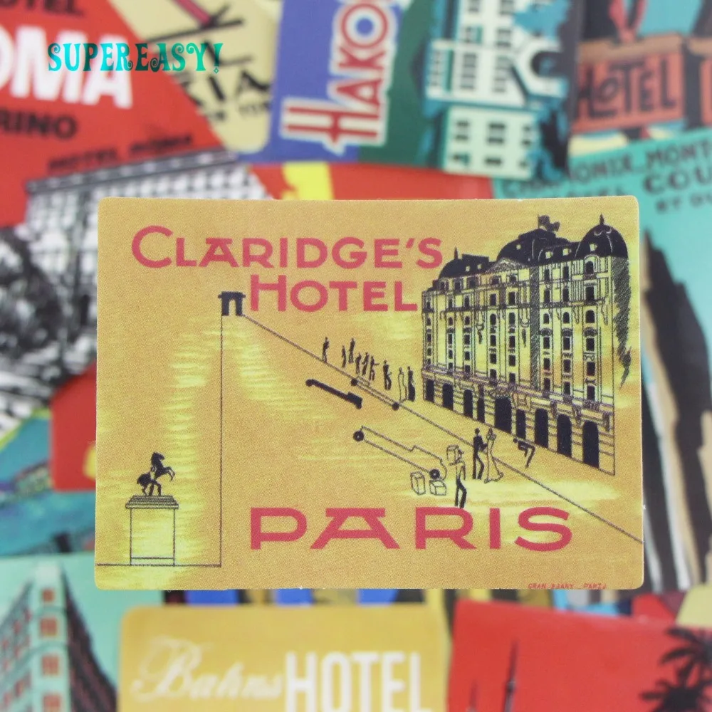 Наклейки с логотипом для путешествий в отеле 56 шт./лот Roma New York Trip JDM наклейка