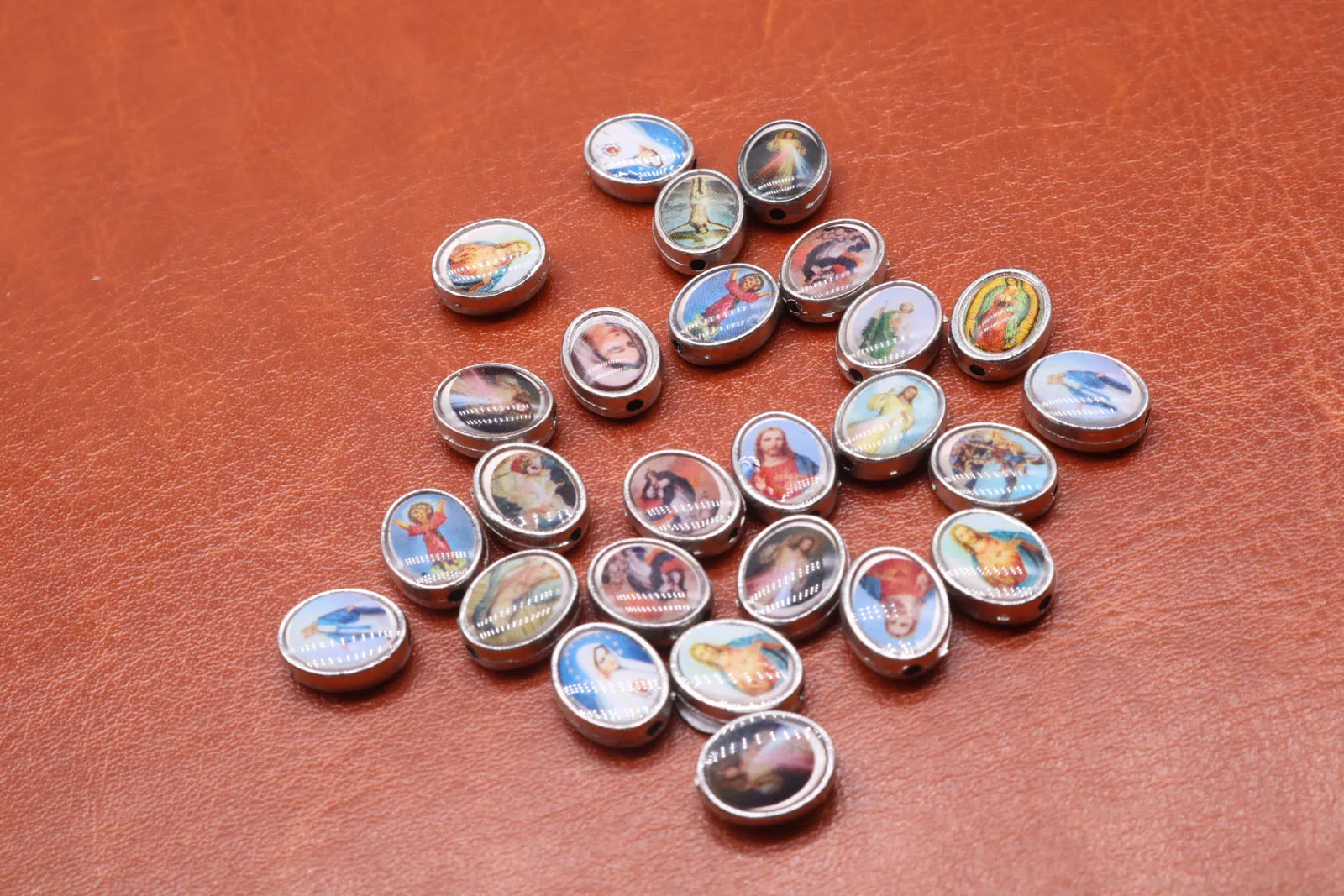 Религиозное сердце присоска маленький кулон оптовая продажа 100 шт металлическая