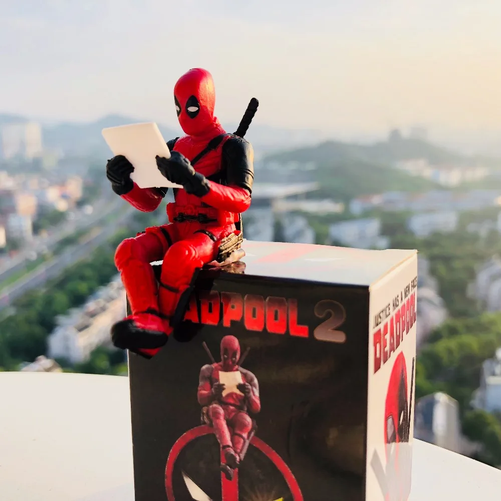 Дэдпул Сидящая Модель осанки аниме X-men мини кукла украшение ПВХ Коллекция фигурка игрушки для мальчиков 7 см