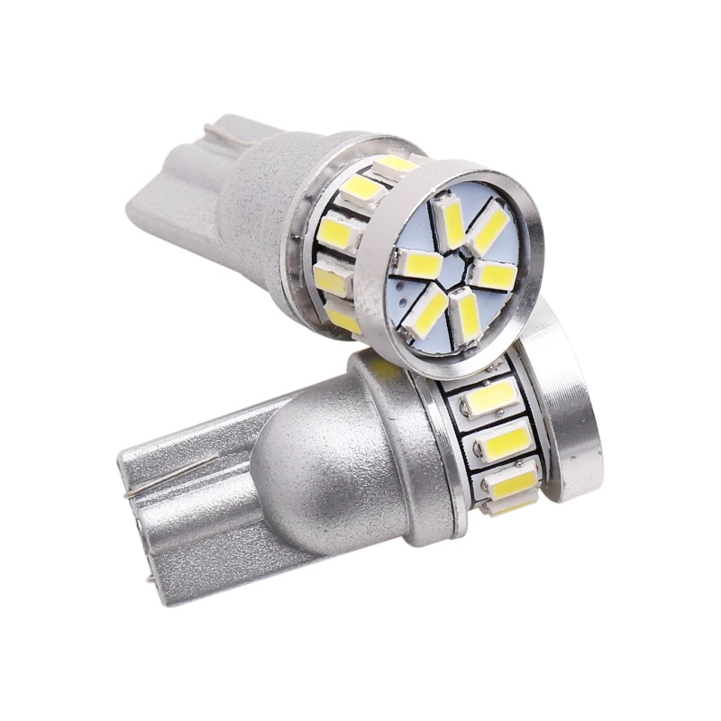 2 шт. w5w светодиодный T10 Светодиодный лампочки Canbus 18SMD 3014 для Стоянкы Автомобилей Автомобиля сигнальный фонарь Интерьер Карта Потолочные плафоны дневные ходовые огни 12V Белый Янтарный синий и красный цвета