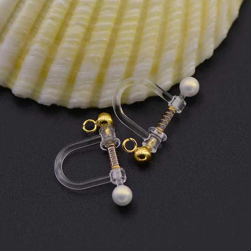 SEA MEW 50 шт. стальной прозрачный пружинный жемчужный зажим для ювелирных изделий