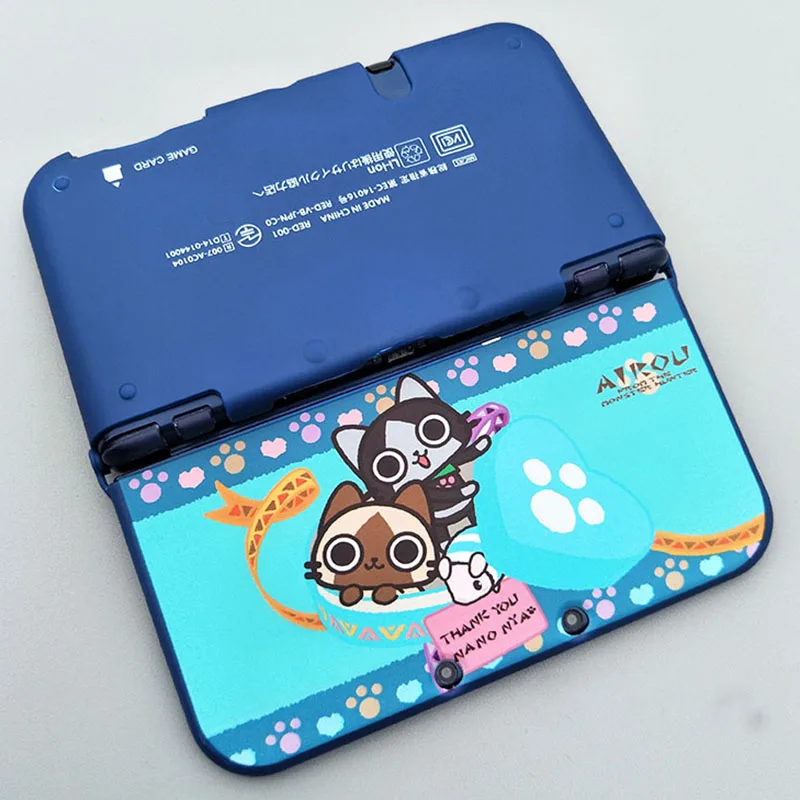 Матовый защитный чехол для nintendo New 3DS LL/New 3DS XL Покемон, монстр - Цвет: blue cat